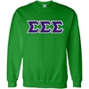 Greekgear Sigma Sigma Sigma Lettered Crewneck(Irish Green)