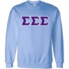 Greekgear Sigma Sigma Sigma Lettered Crewneck(Light Blue)