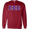 Greekgear Sigma Sigma Sigma Lettered Crewneck(Maroon)