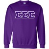 Greekgear Sigma Sigma Sigma Lettered Crewneck(Purple)