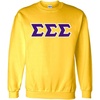 Greekgear Sigma Sigma Sigma Lettered Crewneck(Yellow)