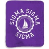 Greekgear Sigma Sigma Sigma Seal Sherpa Lap Blanket Purple