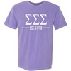 Sigma Sigma Sigma Custom Greek Lettered Short Sleeve T-Shirt(Violet)