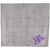 Sigma Sigma Sigma Sherpa Blanket Frosty Grey w/Purple Thread Color