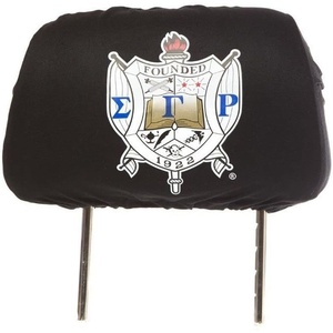 Greekgear Sigma Gamma Rho Black Car Seat Headrest Cover Black(Black)
