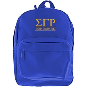 Greekgear Sigma Gamma Rho Custom Text Backpack Royal Blue
