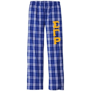Greekgear Sigma Gamma Rho Women’s Flannel Plaid Pant – PJ’s(Royal Blue)