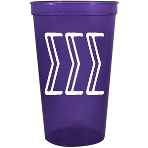 Greekgear Sigma Sigma Sigma Carson Stadium 22 Oz. Cup (Pack of 4) Purple