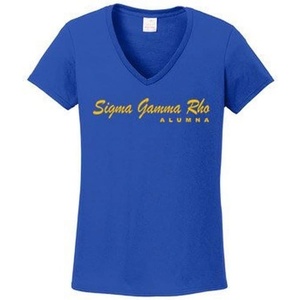 Sigma Gamma Rho Alumna V-Neck(Royal Blue)