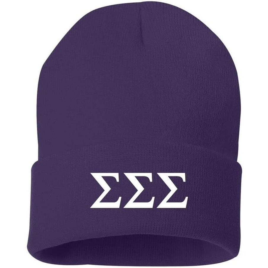 image:imageGreekgear Sigma Sigma Sigma Greek Letter Knit Cap Purple