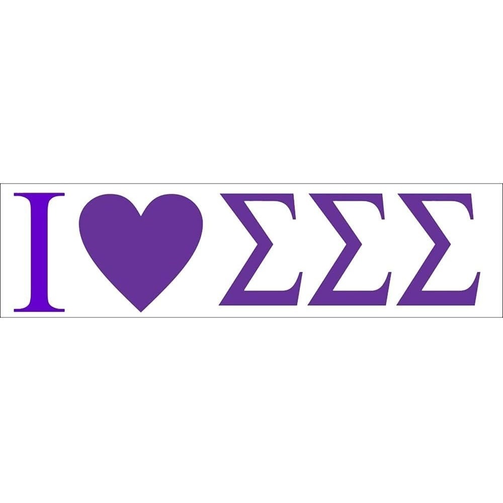 image:imageGreekgear Sigma Sigma Sigma I Love Bumper Sticker
