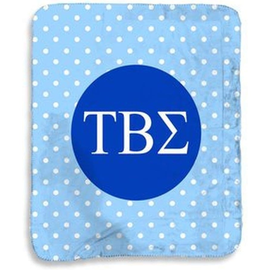 image:imageGreekgear Tau Beta Sigma Polka Dots Sherpa Lap Blanket