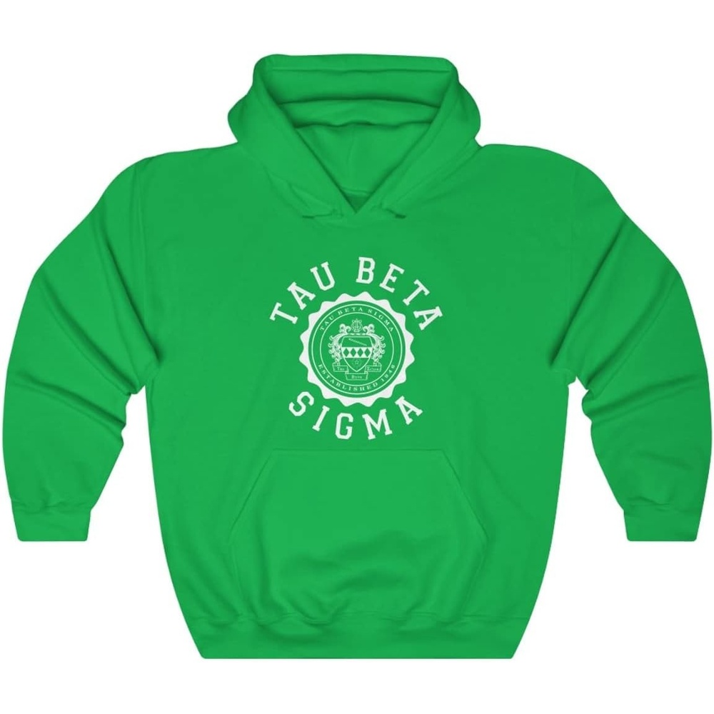 image:imageGreekgear Tau Beta Sigma Unisex College Seal HoodieIrish Green