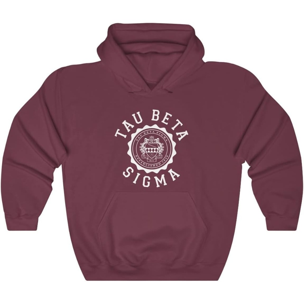 image:imageGreekgear Tau Beta Sigma Unisex College Seal HoodieMaroon