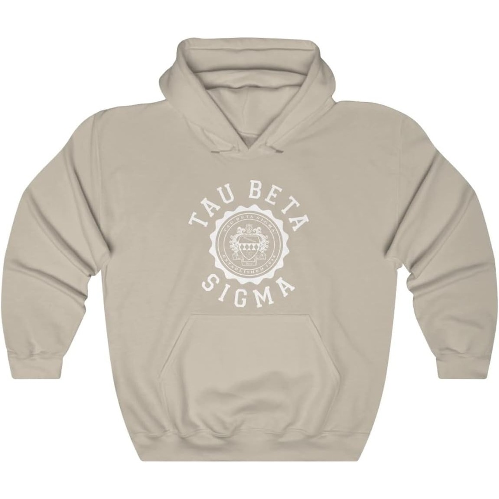 image:imageGreekgear Tau Beta Sigma Unisex College Seal HoodieSand