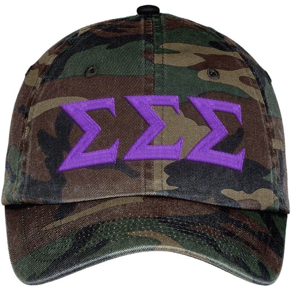 image:imageSigma Sigma Sigma Lettered Camouflage Hat Military Camo