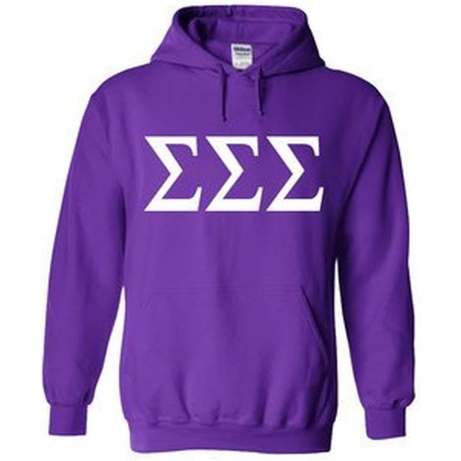 image:imageSigma Sigma Sigma World Famous Greek Hoodie Purple with White ImprintPurple