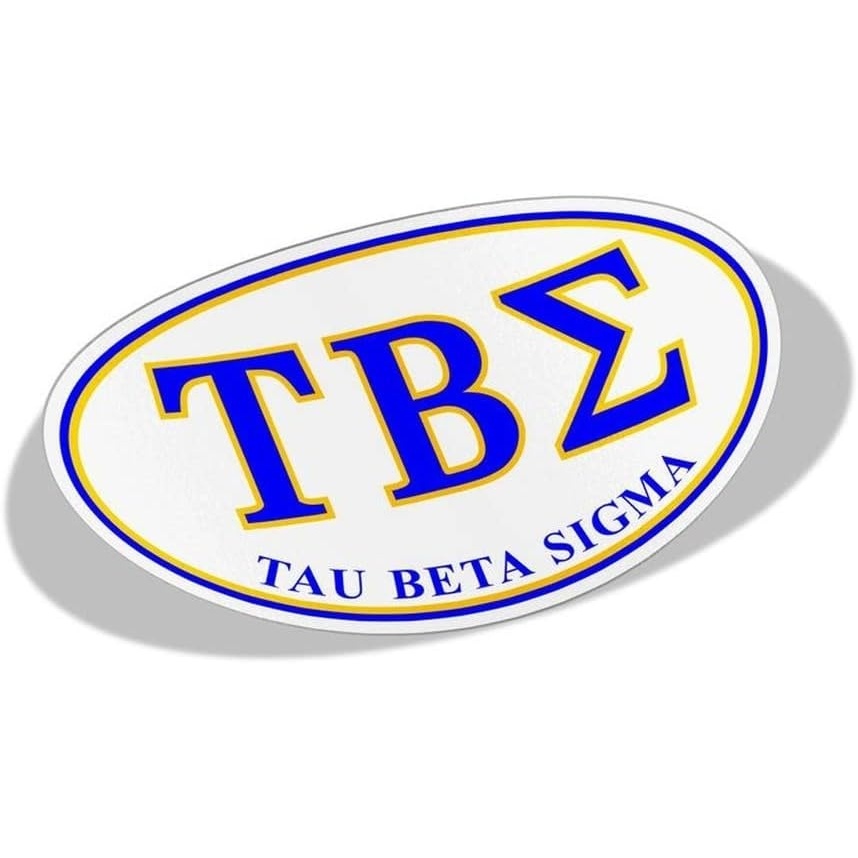 image:imageTau Beta Sigma Greek Letter Oval Decal