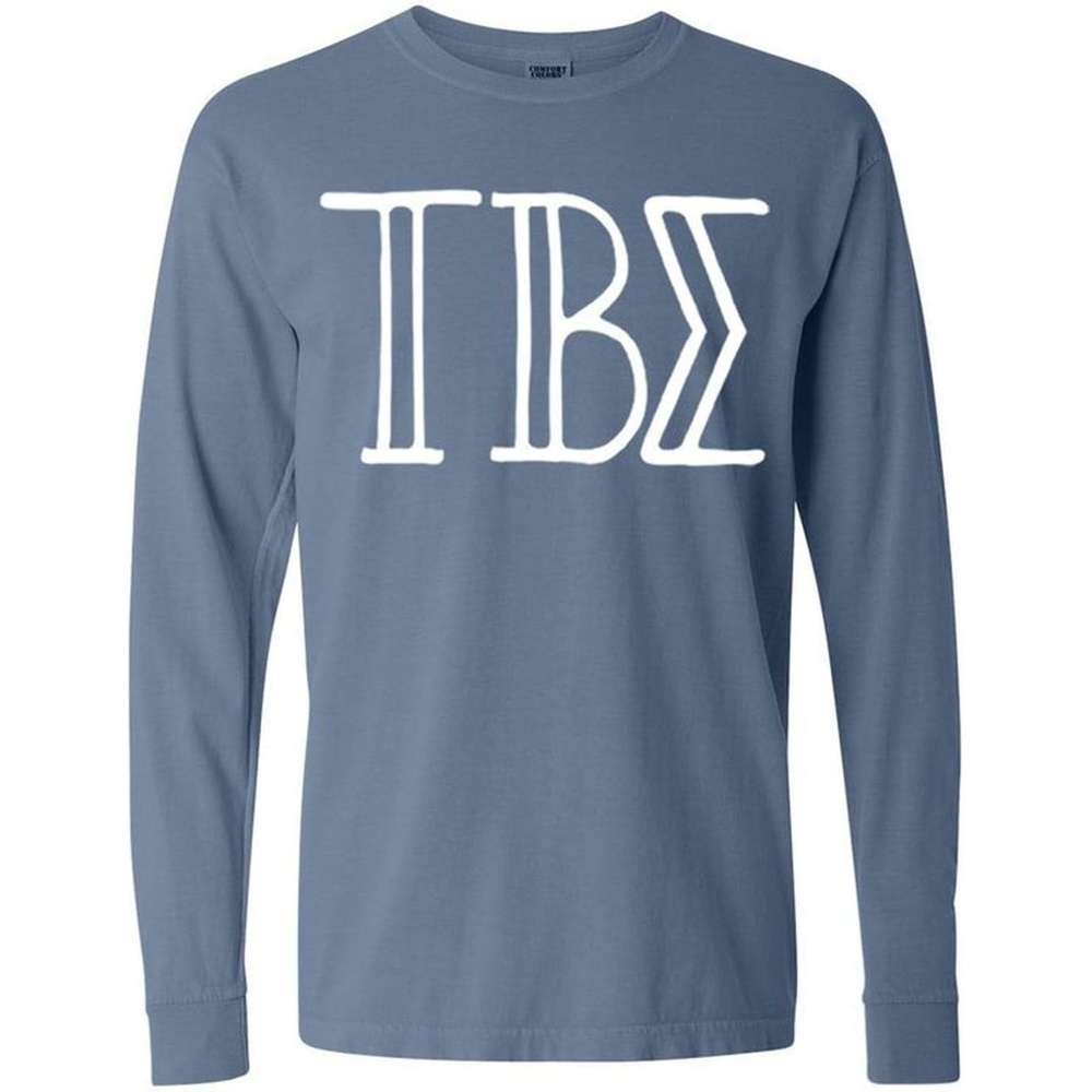 image:imageTau Beta Sigma Greek Long Sleeve TShirtWashed Denim