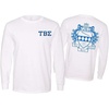 Tau Beta Sigma World Famous Crest Long Sleeve T-Shirt(White)