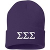 Greekgear Sigma Sigma Sigma Greek Letter Knit Cap Purple