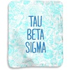 Greekgear Tau Beta Sigma Floral Sherpa Lap Blanket