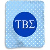 Greekgear Tau Beta Sigma Polka Dots Sherpa Lap Blanket