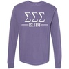 Sigma Sigma Sigma Custom Greek Lettered Long Sleeve T-Shirt(Violet)