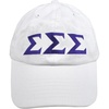 Sigma Sigma Sigma Greek Letter Hat(White)