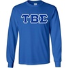 Tau Beta Sigma Fraternity Crest Twill Letter Longsleeve Tee(Royal Blue)