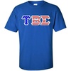 Tau Beta Sigma Greek Letter American Flag Tee(Royal Blue)