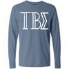 Tau Beta Sigma Greek Long Sleeve T-Shirt(Washed Denim)