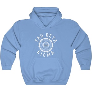 Greekgear Tau Beta Sigma Unisex College Seal Hoodie(Carolina Blue)