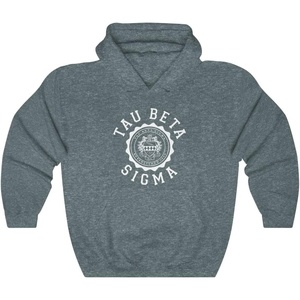 Greekgear Tau Beta Sigma Unisex College Seal Hoodie(Dark Heather)