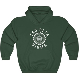 Greekgear Tau Beta Sigma Unisex College Seal Hoodie(Forest Green)
