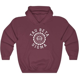 Greekgear Tau Beta Sigma Unisex College Seal Hoodie(Maroon)