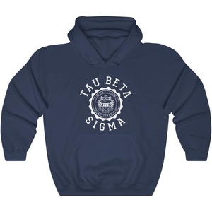 Greekgear Tau Beta Sigma Unisex College Seal Hoodie(Navy)