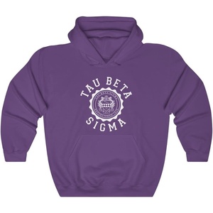 Greekgear Tau Beta Sigma Unisex College Seal Hoodie(Purple)