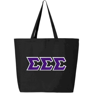 Sigma Sigma Sigma Jumbo Canvas Tote