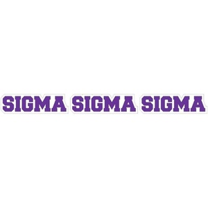 Sigma Sigma Sigma Long Window Sticker