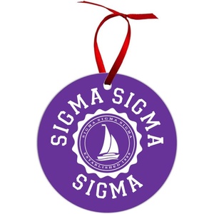 Sigma Sigma Sigma Shield Christmas Ornaments