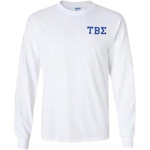 Tau Beta Sigma Flag Long Sleeve T-Shirt(White)