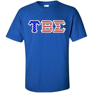 Tau Beta Sigma Greek Letter American Flag Tee(Royal Blue)