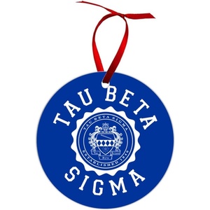 Tau Beta Sigma Shield Christmas Ornaments