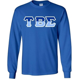 Tau Beta Sigma Two Tone Greek Lettered Longsleeve Tee(Royal Blue)