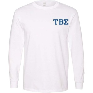 Tau Beta Sigma World Famous Crest Long Sleeve T-Shirt(White)