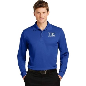 Tau Beta Sigma World Famous Long Sleeve Dry Fit Polo(True Royal)