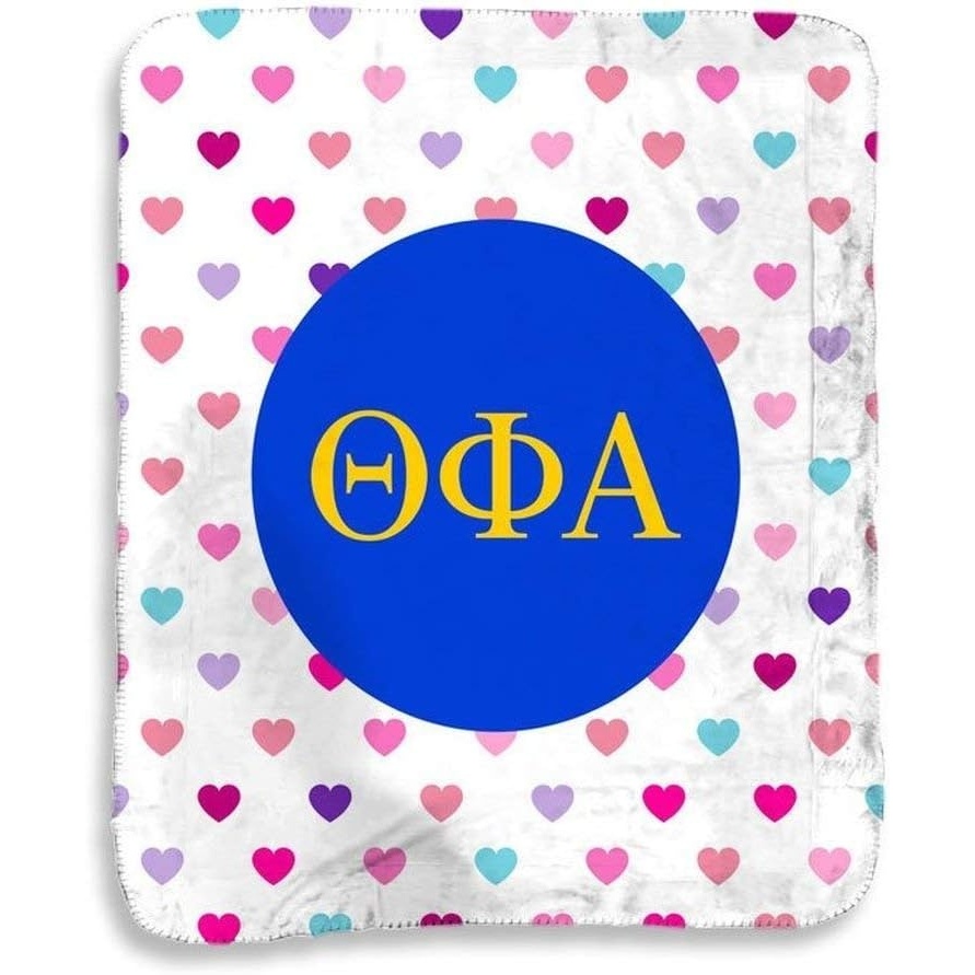 image:imageGreekgear Theta Phi Alpha Hearts Sherpa Lap Blanket