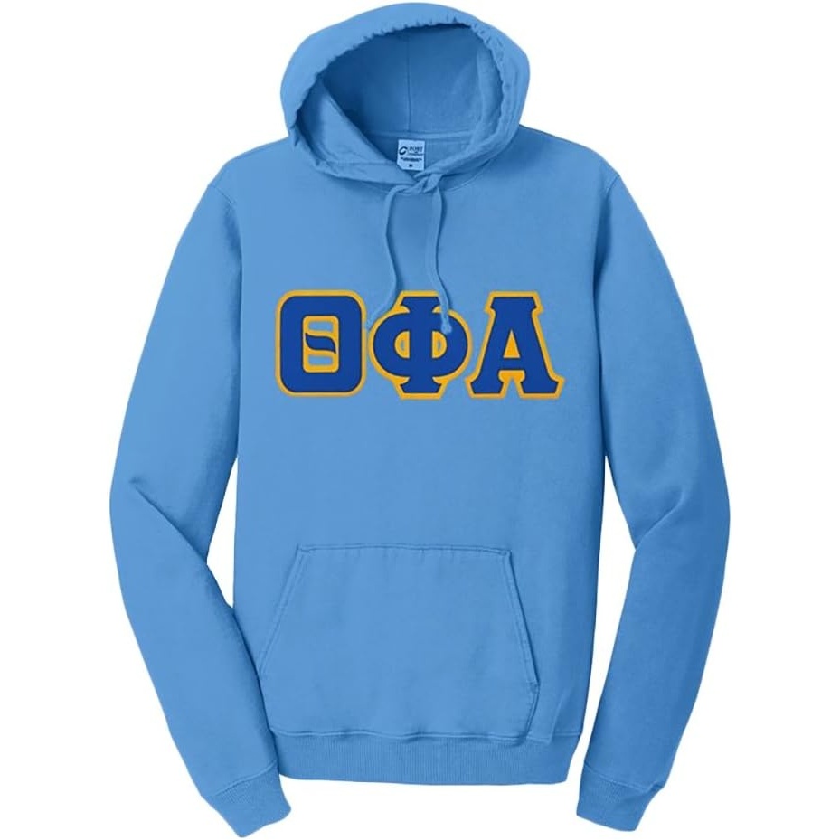 image:imageGreekgear Theta Phi Alpha PigmentDyed Lettered Hooded SweatshirtBlue Moon