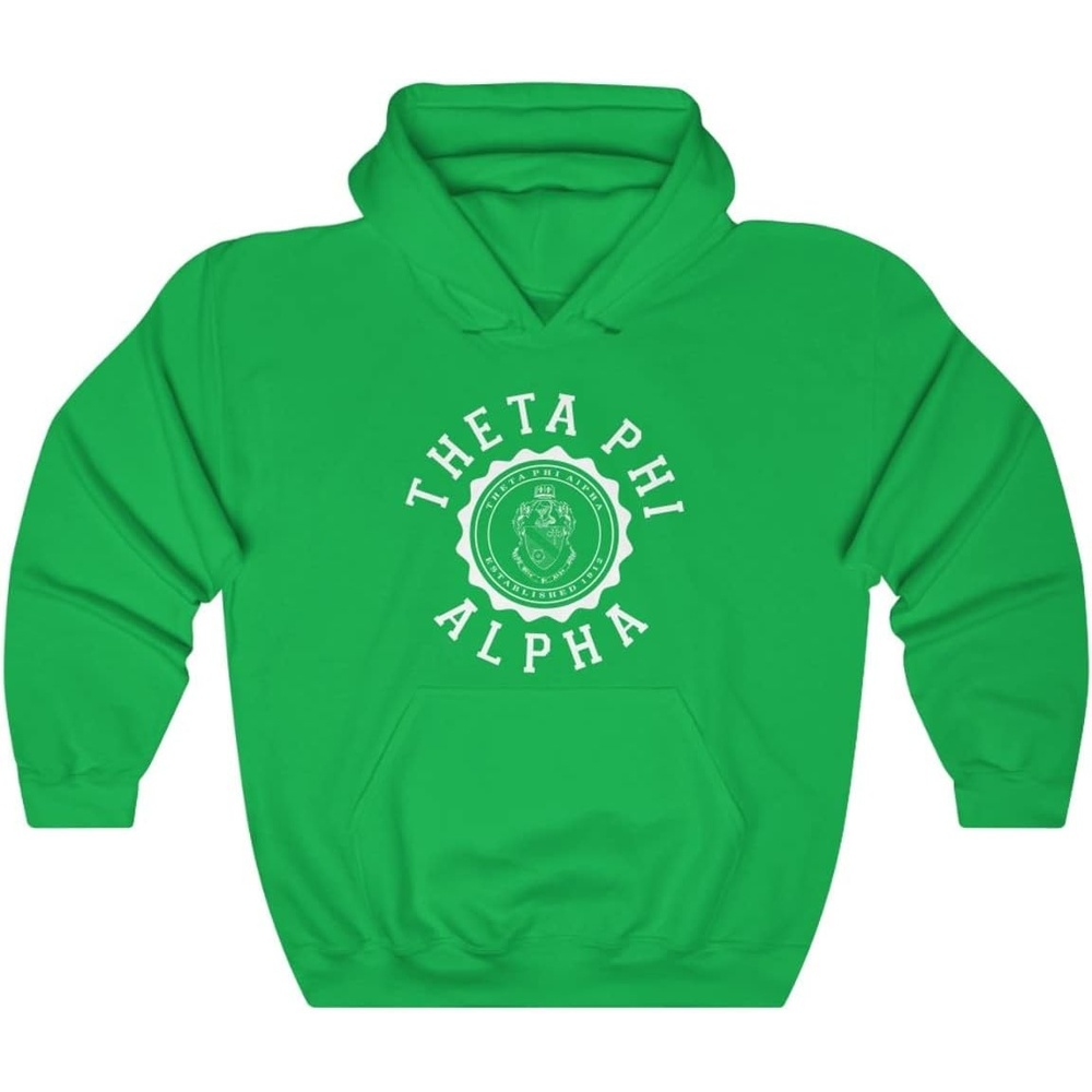 image:imageGreekgear Theta Phi Alpha Unisex College Seal HoodieIrish Green